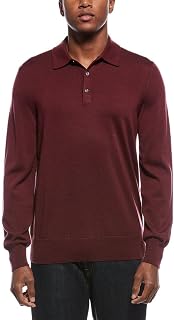 Brooks Brothers Mens Merino Wool Long Sleeve Soft Knit Polo Shirt,