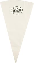 Tablecraft Canvas Pastry Bag, 20"x11.25"x0.02", White Polyurethane Coated, Durable Reusable Icing Bag, Flexible Decorating Tool for Baking, Piping, and Food Prep Applications