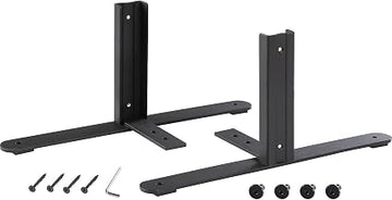 Global Industrial 8 Inch H T-Leg Bracket for Office Partition Panels, Black, 1 Pair, Easy Assembly, Compatible with Global Industrial Panels