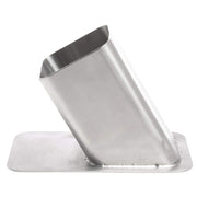 Stainless Steel Closed Bottom Tong Holder - 3 3/10"W x 5 3/4"D x 4"H by HUBERT – Stainless Steel, Gray, Model SSTH-6X3X4
