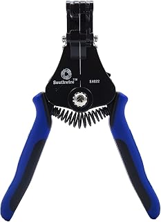 Southwire Automatic Stripper Tool - Strips 8-18 AWG Solid & 10-20 AWG Stranded Wires - Smooth One-Step Action - Spring-Loaded Return - Wire Stripper for Home Wiring