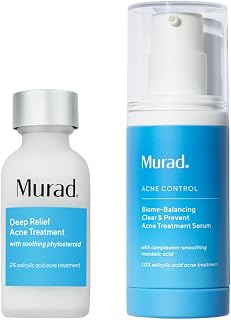 Murad Acne Dual Treatment Combo - Deep Relief and Biome-Balancing Spot Treatments with Triple Acids and Phytosteroids for Maximum Strength Clearing and Preventing Deep Painful Breakouts, Set of 2