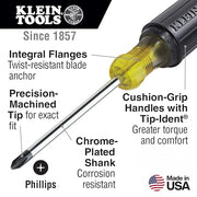 KLEIN TOOLS 5-Piece Screwdriver Set / One Size / Multi Screwdriver Sets