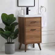 Elegant Decor 18" - Single / Brown,black / Mid-Century Modern Bathroom Vanities