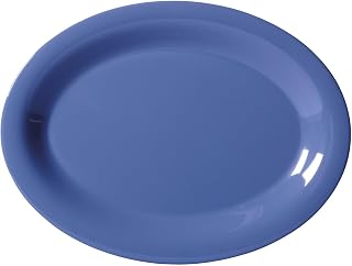 G.E.T. OP-120-PB Mardi Gras Peacock Blue 12" Platter - 12 / CS