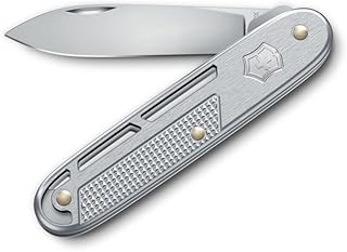 Victorinox Onefold Alox Refined Swiss Army Knife with Carry Clip, Silver