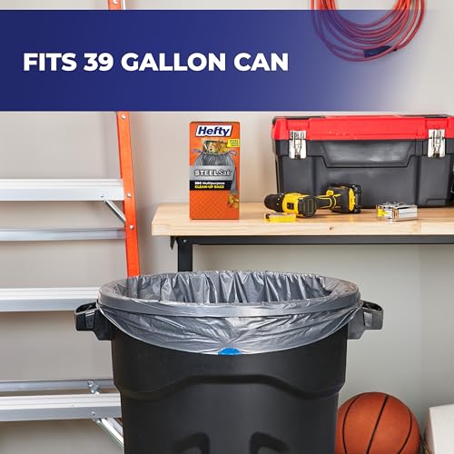 Hefty 30 Count (Pack of 1) / Gray / 39.0 gallons Trash Bags