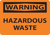 National Marker W426A "Warning, Hazardous Waste" Sign, Aluminum, 7" x 10", 0.040"