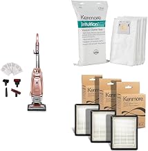 Kenmore BU4050 Intuition Bagged Upright Vacuum Cleaner with Bag & Filter Kit, IB600 HEPA Replacement Bags & K3010 HEPA Replacement Filter, 3 Pack