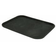 Nonskid Black Polypropylene Serving Tray - 18" L x 14" W x 1" H by HUBERT – 18" x 14" x 1", Plastic, Black