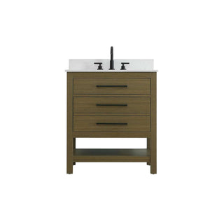 Karson Bathroom Vanity Chestnut Brown by Lighting Design – Wood, Chestnut Brown, Model VF60530MCB-BS
