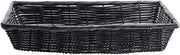 TableCraft 2489 Basket, 16" x 11" x 3", Rectangular, Hand-Woven, Polypropylene Cord, Black, 6 Each per case
