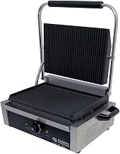 GS1621 Sandwich/Panini Grill with 13' x 8 1/2' Grooved Heater Plates, Stainless Steel