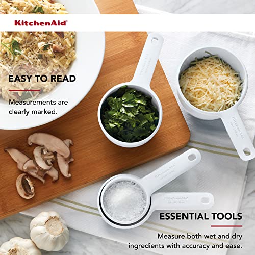 KitchenAid White / Set Of 4 / 0.25 ounces Cups