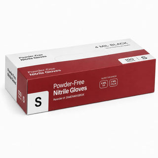 Nitrile Black Disposable Gloves 4 Mil Powder-Free Small by Glownary – Large, Vinyl, Blue, Pack of 1000, Model 394en401sbox