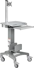 Global Industrial Height Adjustable Mobile Sit-Stand Computer Workstation