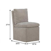 Solid Wood Upholstered Dining Chair with Castors by Starlight Canyon Home – Solid Hardwood,Plywood, Brown