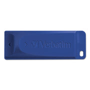 8GB USB 2.0 Flash Drive - Cap-Less & Universally Compatible - Blue by Verbatim – 8 GB, Plastic, Blue, Model 97088