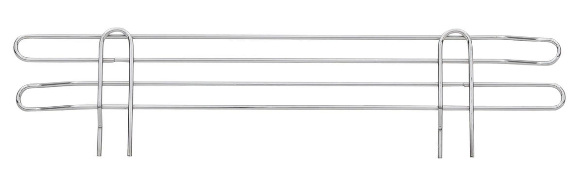 Super Erecta 4" High Stackable Ledge for Wire Shelving by METRO – 24, Alloy Steel, Chrome, Model L24N-4C