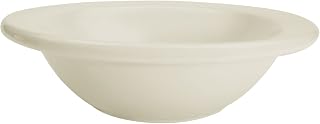 CAC China REC-10 Rolled Edge 6-3/8-Inch Stoneware Grapefruit Bowl, 13-Ounce, American White, Box of 36