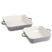 10 Strawberry Street Gray / 10" & 8" / Square Bake & Serve Sets