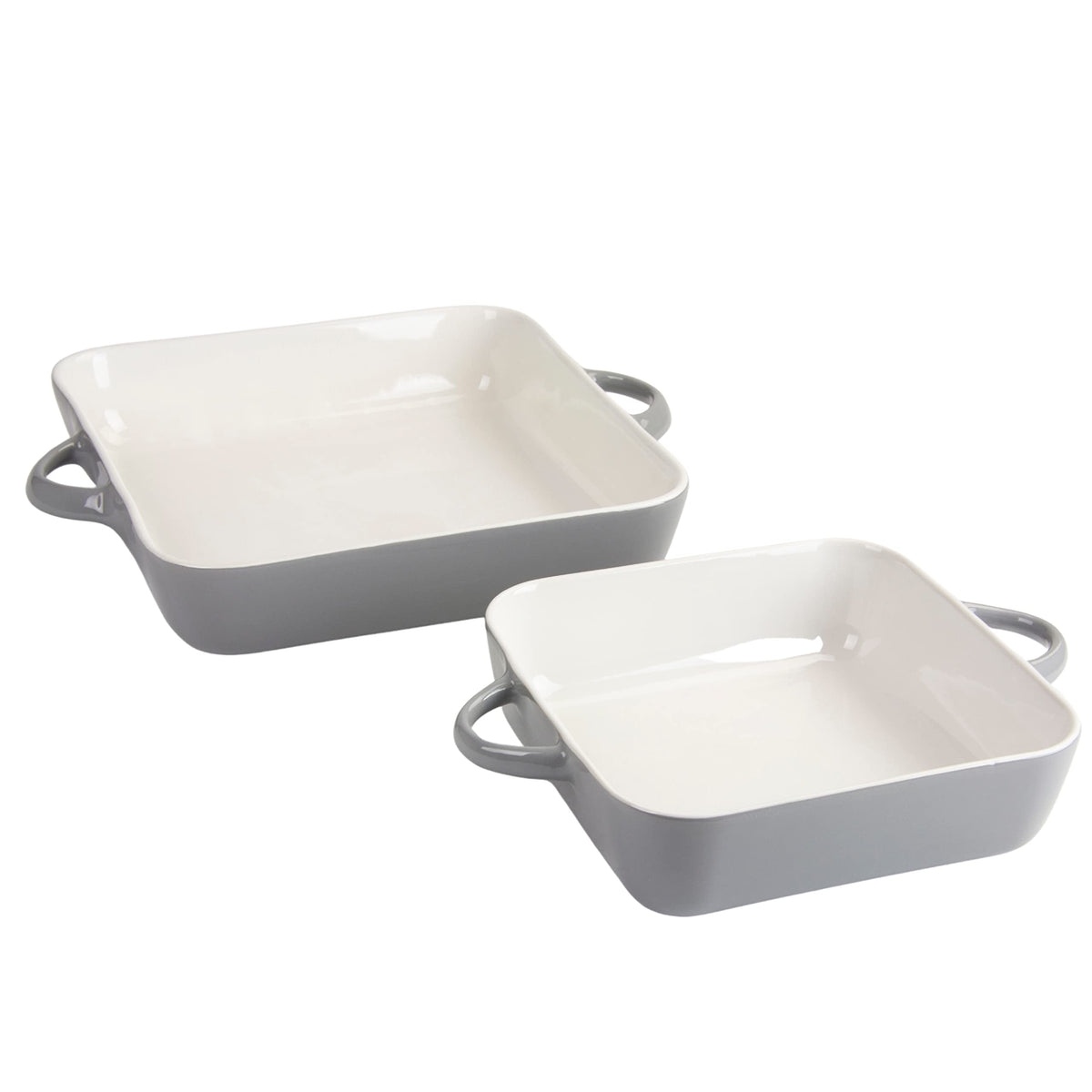 10 Strawberry Street Gray / 10" & 8" / Square Bake & Serve Sets