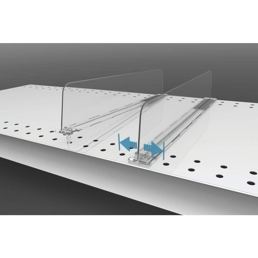 Sliding Pin Shelf Divider by Retail Resource – Model DIVT218CLRMP-10
