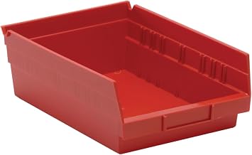 QUANTUM STORAGE SYSTEMS QSB107RD Economy Part Organizer Red Bins 12" L x 9" W x 4" H 20 Pack