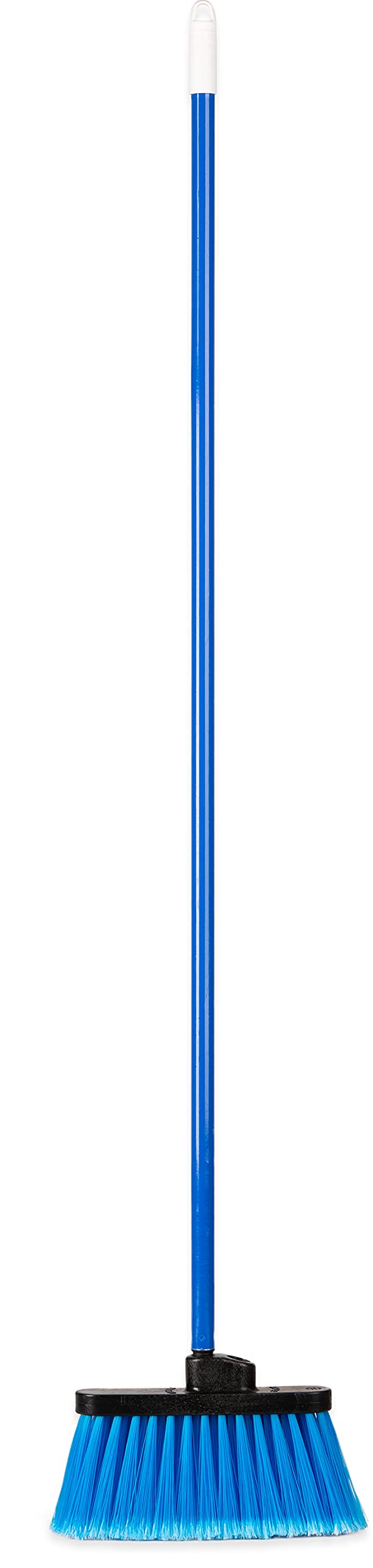 Carlisle FoodService Products Duo-Sweep Light-Weight Flagged Industrial Lobby Broom with Metal Threaded Handle by SPARTA – 1, Metal,Synthetic, Blue, Model 3686314