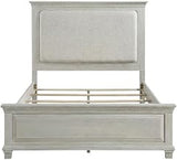 Starlight Canyon Home Polyester-Upholstered Queen Panel Bed with Headboard and Footboard, Queen Bed Frame for Bedroom Furniture, Gray