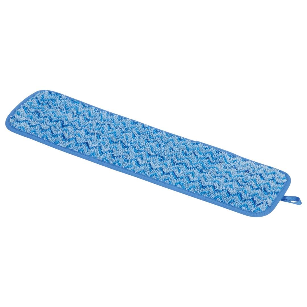 Commercial Products HYGEN Microfiber Room Mop Pad by Rubbermaid – 18" Blue (Multipack), Microfiber, Blue, Pack of 12, Model FGQ41000BL01