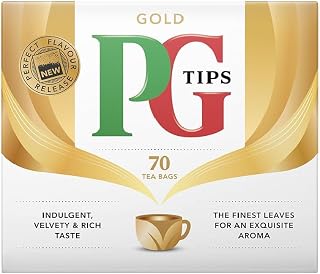 PG Tips Gold 70s (Non-Pyramid) Teabags (Pack of 6, Total 420 Teabags)