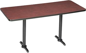 Global Industrial Bar Height Breakroom Table, Mahogany, 72"L x 36"W x 42"H