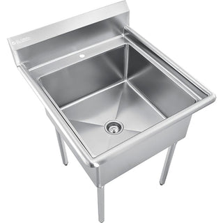 Stainless Steel Utility Sink W/10" by Global Industrial – Stainless Steel, Model C1T242412