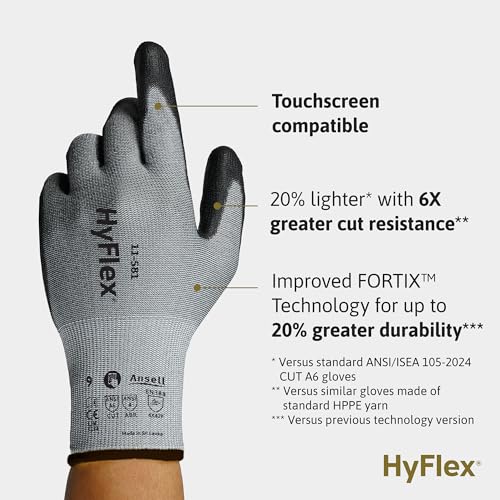 Ansell Size 10 / Grey & Black / 1 Safety Work Gloves