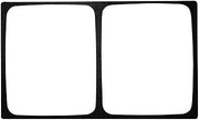 HUBERT Half Size Food Bar Tile Tray for Cold Foods Black Melamine - 21" L x 12 3/4" W