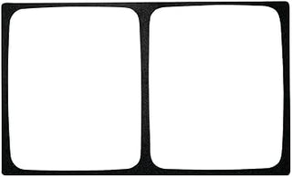 HUBERT Half Size Food Bar Tile Tray for Cold Foods Black Melamine - 21" L x 12 3/4" W