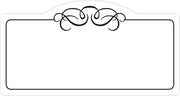 HUBERT Deli Tag Write on Style with Black Scroll Design White Heat Resistant Merchandising Tags - 4" L x 2 1/8 H, 12/Bag