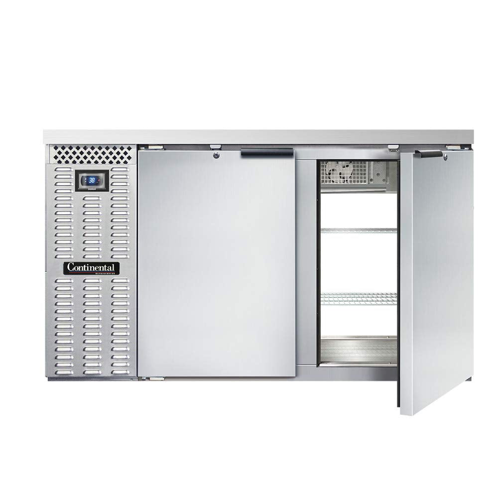 BBC59S-SS-PT Two Section Refrigerated Pass-Thru Back Bar Cooler by Continental Refrigerator – Commercial Grade