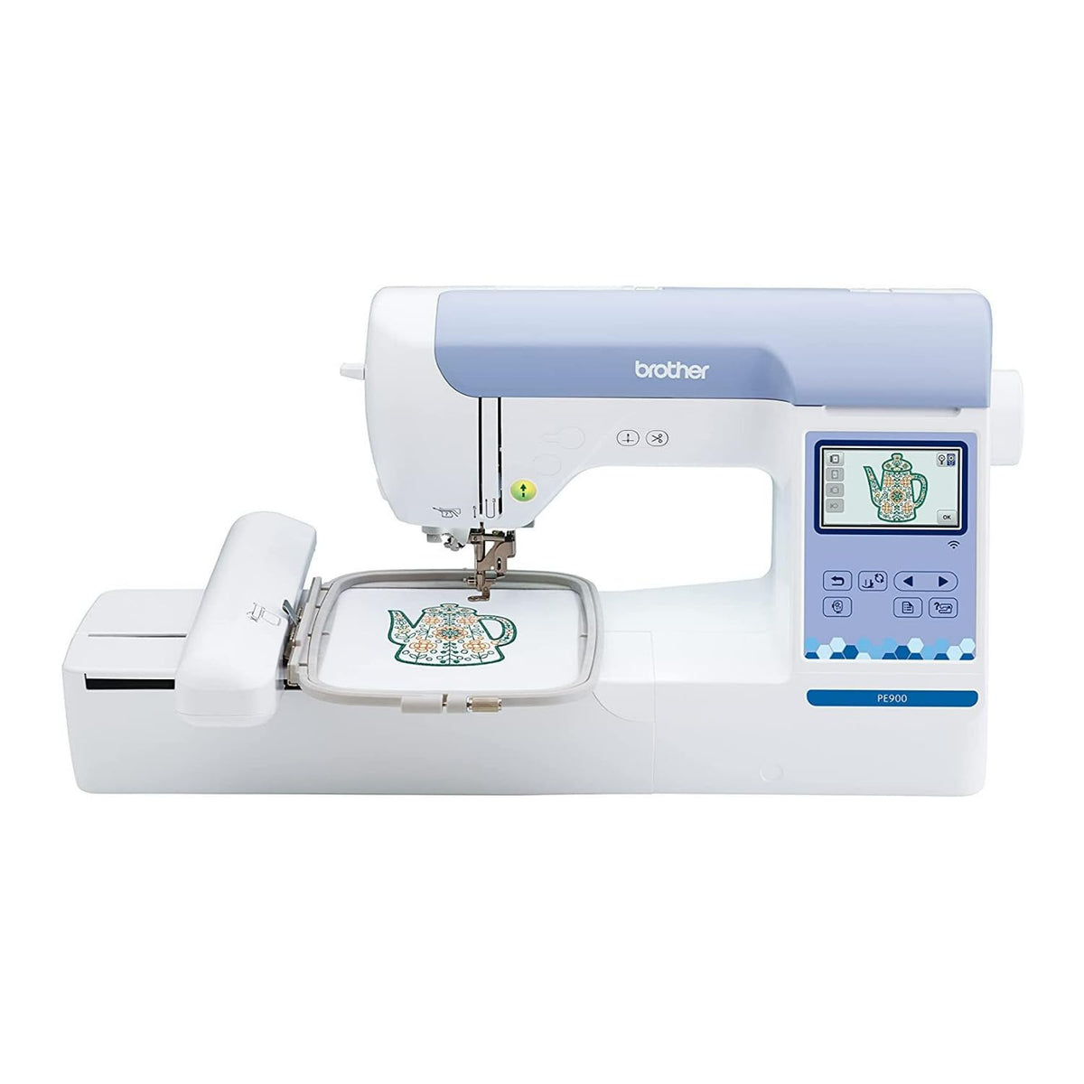 Elite PE900 Large Embroidery Machine Bundle by Brother – Plastic, white, Pack of 4, Model PE900k1