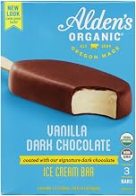 Aldens Organic Vanilla Dark Chocolate Ice Cream Bar, 3 Fluid Ounce - 3 count per pack - 12 packs per case.