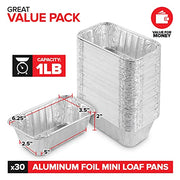 Stock Your Home Pans / 30 Pack / Silver Loaf Pans