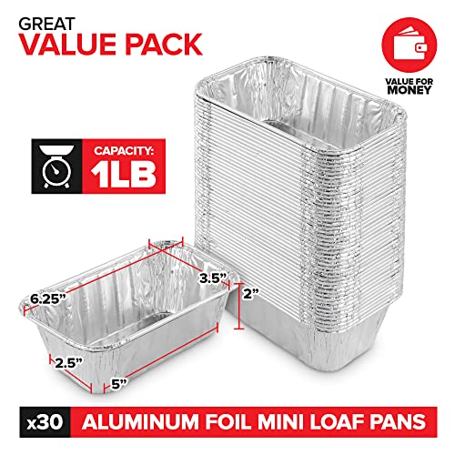 Stock Your Home Pans / 30 Pack / Silver Loaf Pans