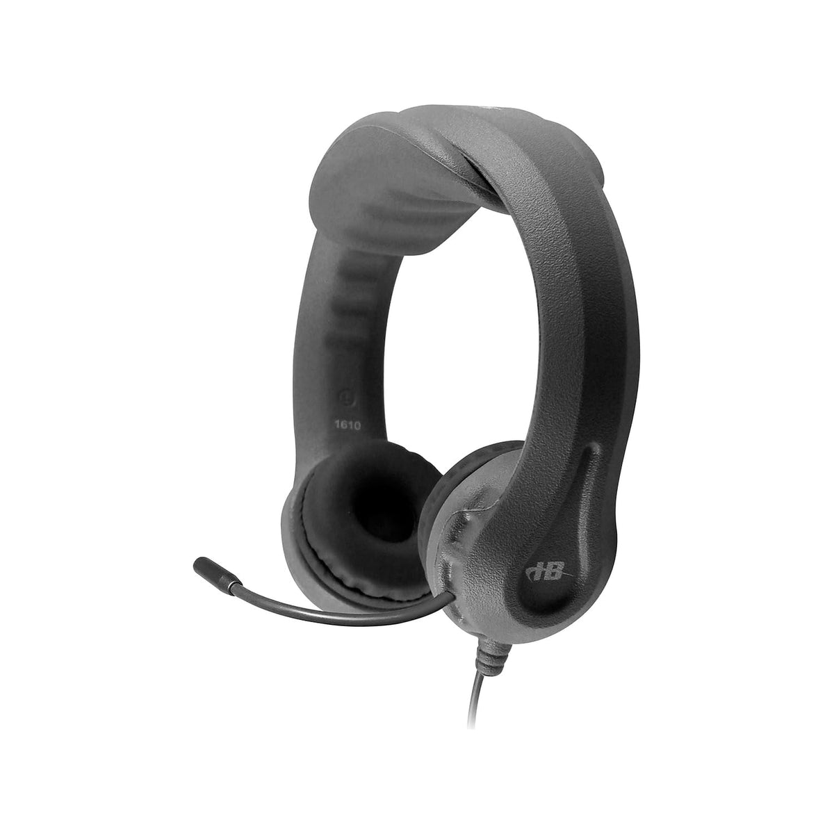 Kid's Flex-Phones TRRS Headset with Gooseneck Microphone by HamiltonBuhl – Foam, Electronics, Steel, Black, Model HECKFX2BLK