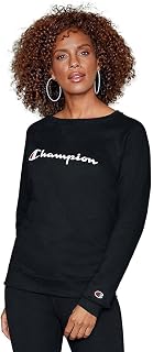 womens Champion Women's Powerblend Crew, Screen Print ScriptSweatshirt