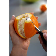 Orange peeler, MELANSINA, 13730 by GEFU – 16 x 3.5 x 2 cm, Stainless Steel, Black,Silver, Model GF13730