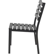 Stackable Outdoor Dining Armless Chair by Global Industrial – Alloy Steel, Black, Model 436986BK
