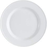 CAC China EVT-6 Elegant Everest Fully Glazed Porcelain Round Plate, 6-1/2" Diameter by 3/4", Bone White (Box of 36)