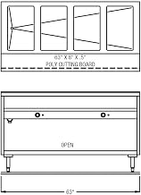 63" 240 V Electric Hot Food Table