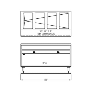 63" 208 V Electric Hot Food Table by Randell – Model 3314-208
